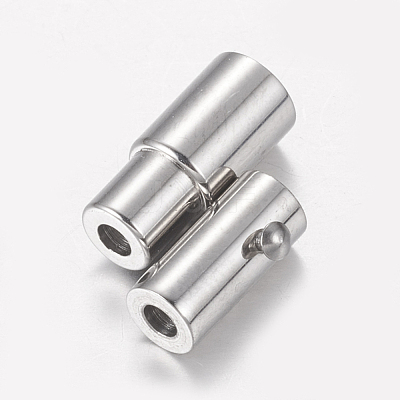 Tarnish Resistant 304 Stainless Steel Locking Tube Magnetic Clasps STAS-H019-1
