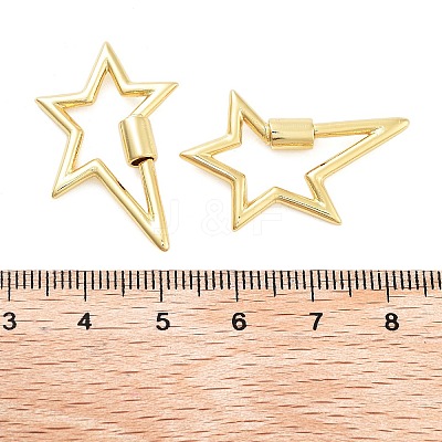 Rack Plating Brass Screw Clasps KK-NH0001-08G-1