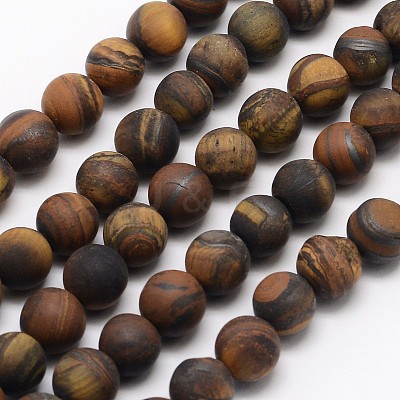 Natural Tiger Eye Beads Strands G-D688-4mm-1