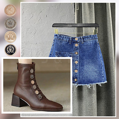 14 Sets 7 Styles Alloy Boot Shoelace Buckle FIND-OC0013-27-1