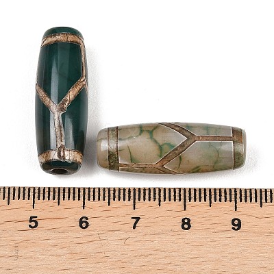 Tibetan Style dZi Beads TDZI-E004-59-1