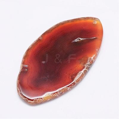Natural Agate Slices Big Pendants G-E022-12-1