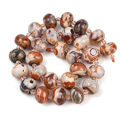 Natural Fire Crackle Agate Beads Strands G-K393-D01-10x14-1