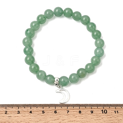 Tibetan Style Star & Moon & Sun Alloy Charm Bracelets BJEW-JB01919-1