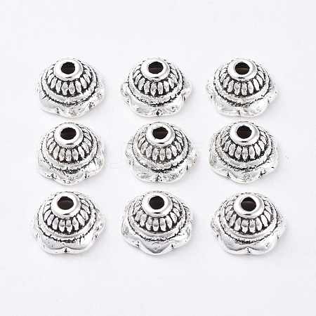 Tibetan Style Flower Bead Caps X-LF11244Y-1