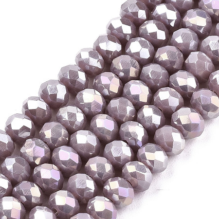 Electroplate Glass Beads Strands LS-EGLA-A034-P8mm-B19-1