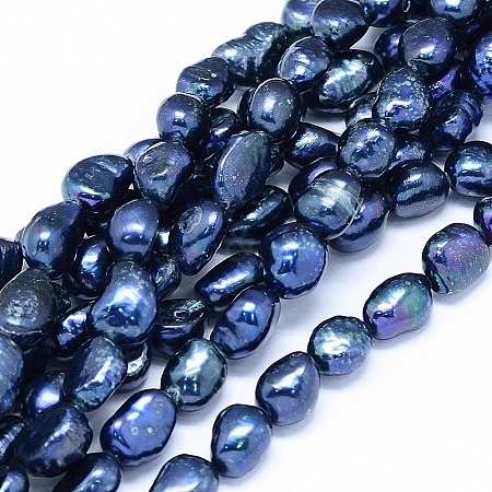Dyed Natural Cultured Freshwater Pearl Beads Strands PEAR-L021-15G-01-1