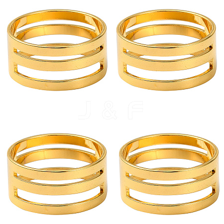 4Pcs Brass Rings RJEW-YW0001-06G-1