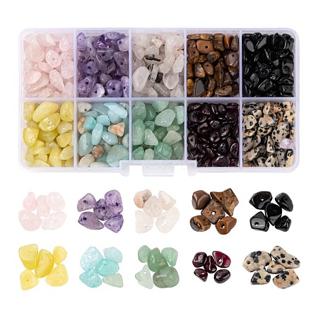 150G 10 Style Natural Gemstone Beads G-FS0002-17-1
