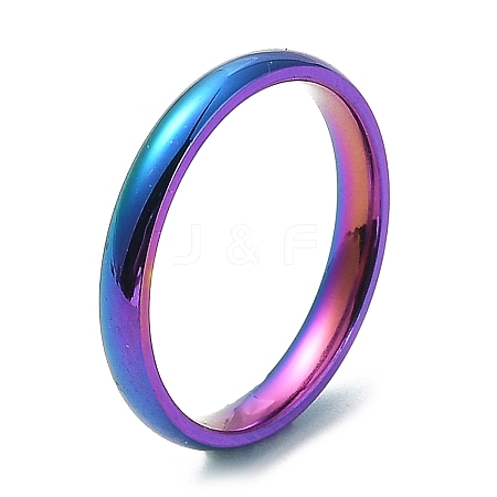 Ion Plating(IP) 304 Stainless Steel Flat Plain Band Rings STAS-I160-D-22mm-M-1