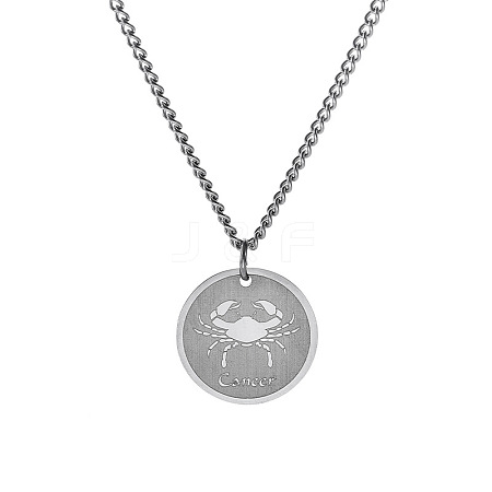 Non-Tarnish Stainless Steel 12 Constellation Pendant Necklaces for Sweater FZ0908-2-1