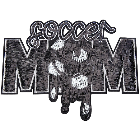 Sports Theme Sequin Embroidery Iron on/Sew on Patches PATC-GF0001-94A-1