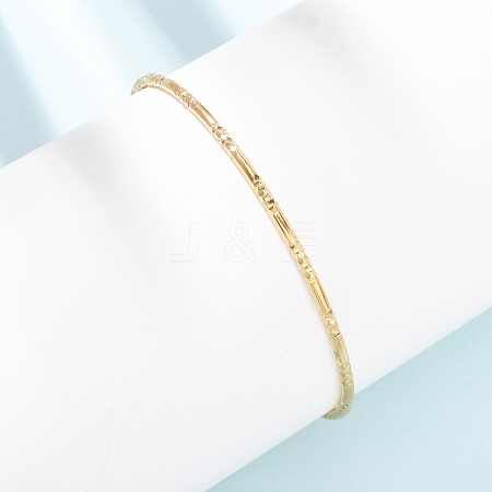 Textured 304 Stainless Steel Bangles for Women BJEW-Z165-05G-1