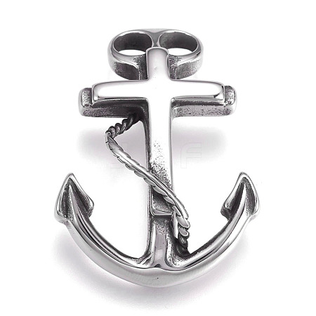 304 Stainless Steel Hook Clasps STAS-O114-080AS-1