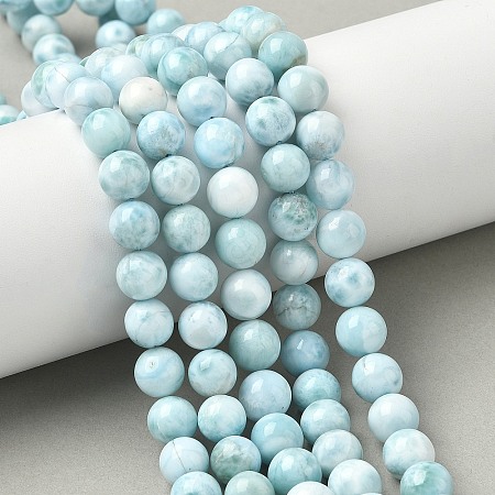Natural Larimar Beads Strands G-B141-01-8mm-1