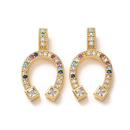 Brass Micro Pave Colorful Cubic Zirconia Pendants KK-A304-28B-G-1