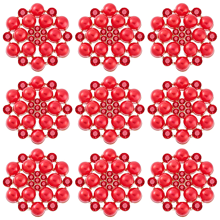 AHADERMAKER 20pcs Alloy Rhinestone Cabochons ALRI-GA0001-08B-1