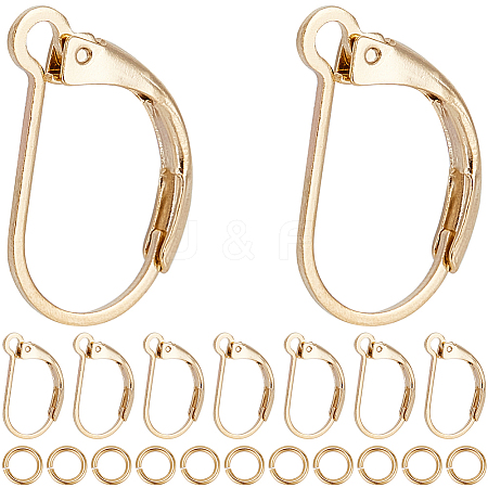 CREATCABIN 40Pcs Brass Leverback Earring Findings KK-CN0003-02-1