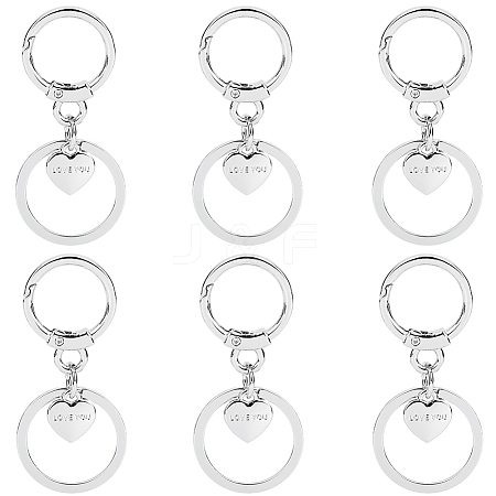 6Pcs Alloy Keychain Clasps FIND-SC0014-43P-1