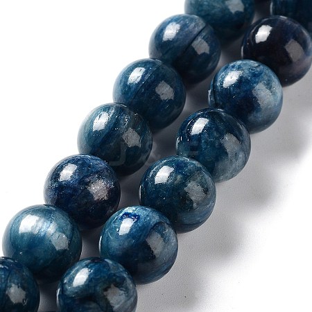 Natural Kyanite/Cyanite/Disthene Round Beads Strands G-N0150-05-12mm-01-1