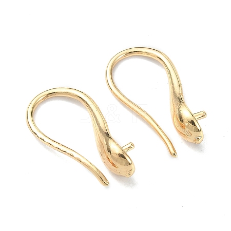 Brass Earring Hooks KK-B072-06G-1