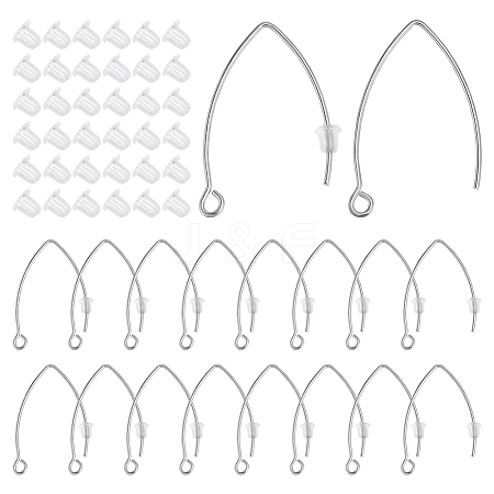 50Pcs 304 Stainless Steel Earring Hooks STAS-ME0001-51P-1
