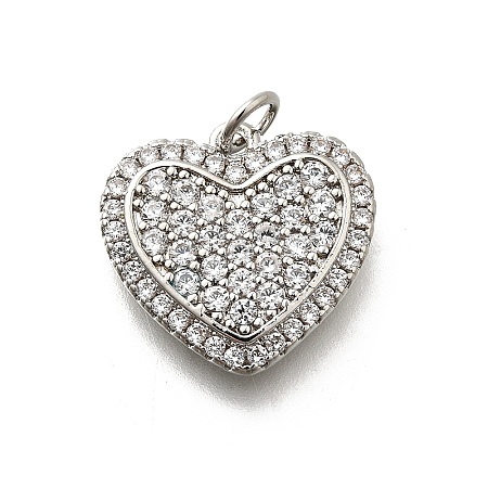 Brass Micro Pave Cubic Zirconia Pendants KK-P295-24P-1