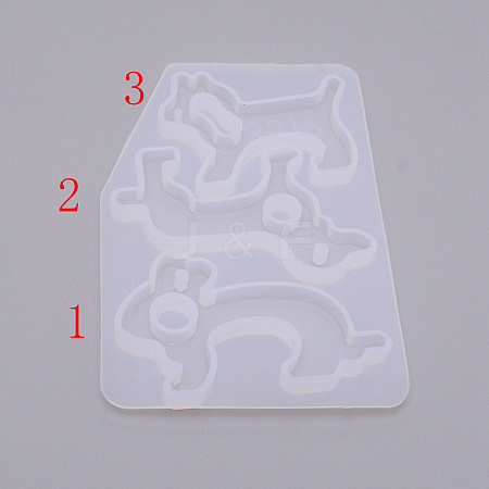 Animal Keychain Silicone Molds LS-DIY-WH0181-58-1