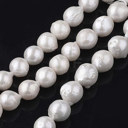 Natural Baroque Pearl Keshi Pearl Beads Strands PEAR-Q007-15-1
