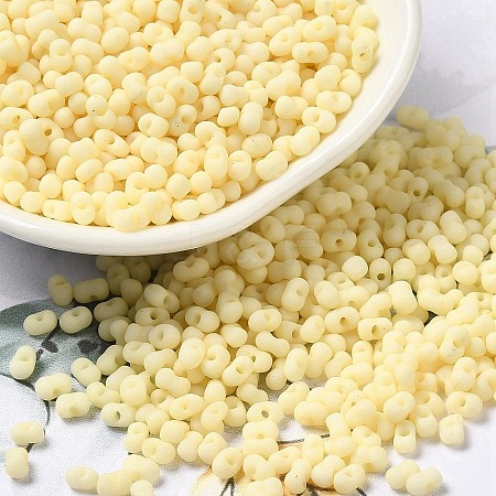 Glass Frosted Seed Beads SEED-K009-05B-08-1