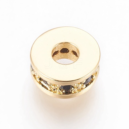 Brass Micro Pave Cubic Zirconia Beads LS-ZIRC-F088-037G-1