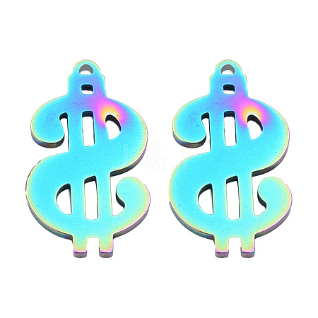 Ion Plating(IP) 201 Stainless Steel Charms STAS-N098-133M-1
