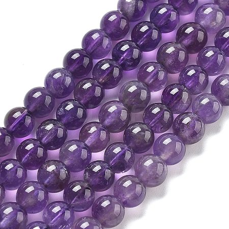 Natural Amethyst Beads Strand X-GSR6mmC062-2-1