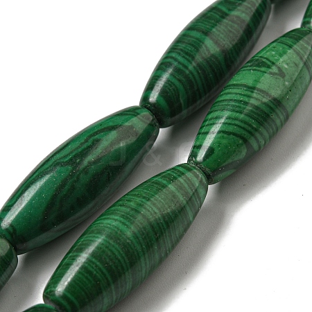 Synthetic Malachite Beads Strands G-B071-D01-01-1