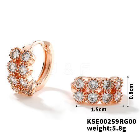 Geometric Shape Earrings with Micro Inlaid Diamonds LT0896-2-1