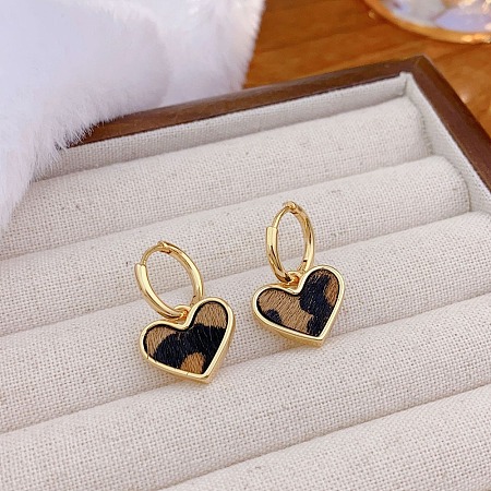 Brass Hoop Earrings EJEW-B120-04G-1