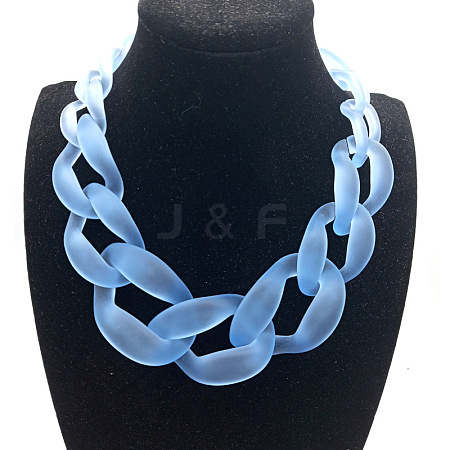 Frosted Acrylic Chunky Twisted Chain Necklacs for Women FS-WG1B9A7-06-1