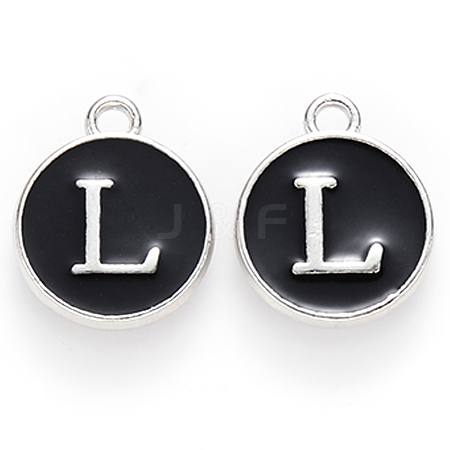 Platinum Plated Alloy Charms LS-ENAM-S118-02L-P-1