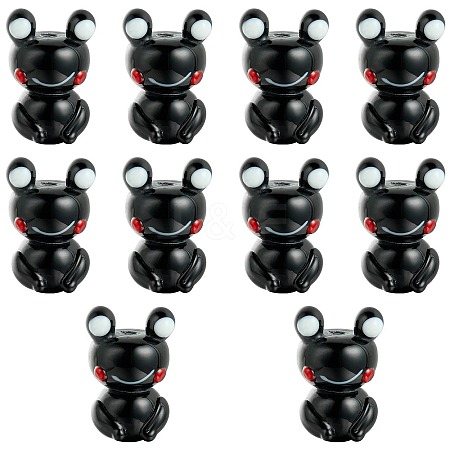 10Pcs Handmade Bumpy Lampwork Beads LAMP-SZ0001-66B-1