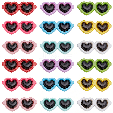 54Pcs 9 Colors Opaque Resin Cabochons RESI-SC0006-74-1
