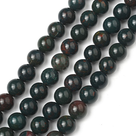 Natural Indian Bloodstone Beads Strands G-G954-02-8mm-1