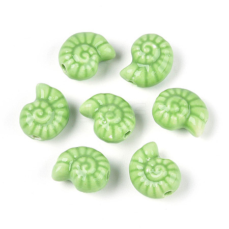 Glazed Porcelain Beads PORC-I028-02C-01-1