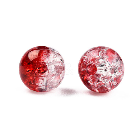 Transparent Crackle Acrylic Beads CACR-N002-20B-1