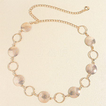 Zinc Alloy with Iron Coin Link Waist Belly Chains for Women FS-WG1FB88-01-1