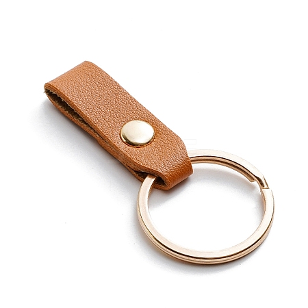 PU Leather Keychain with Iron Belt Loop Clip for Keys PW23082500705-1