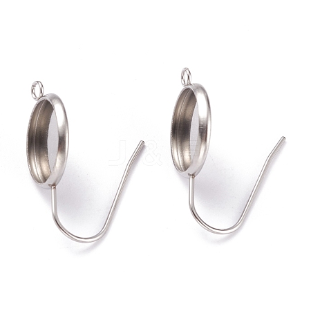 304 Stainless Steel Earring Settings STAS-O141-01P-1