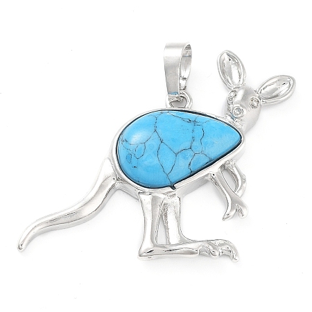 Synthetic Turquoise Pendants G-A176-A12-1