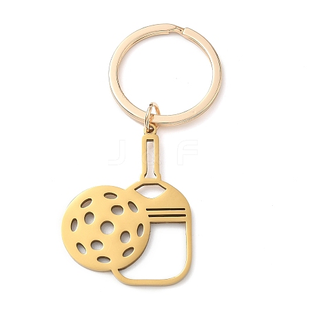 201 Stainless Steel Laser Cut Hollow Paddle Keychains KEYC-H021-02G-1