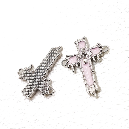 Titanium Steel Enamel Religion Connector Charms PW-WGCB49C-01-1