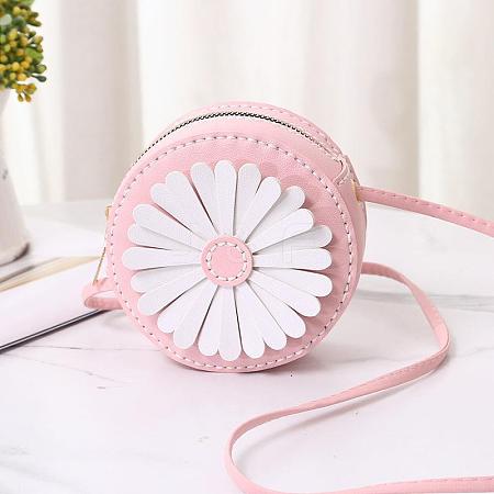 Round with Daisy Pattern DIY Leather Pruse Making Kits WG42480-02-1